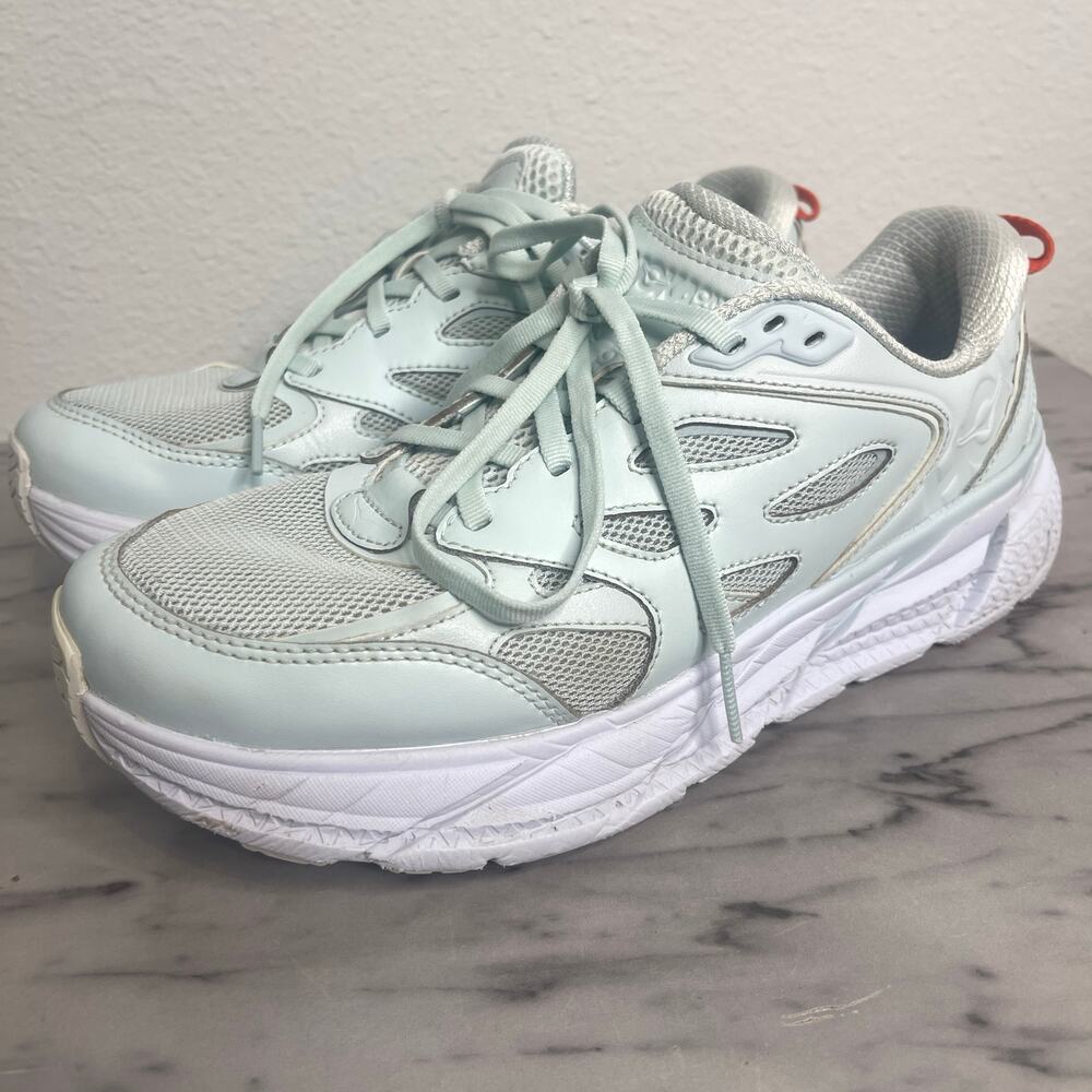 HOKA ONE ONE Clifton L Running Shoes – Women’s 8 / Men’s 7 Wan Blue/Mandarin Red - Picture 2 of 14